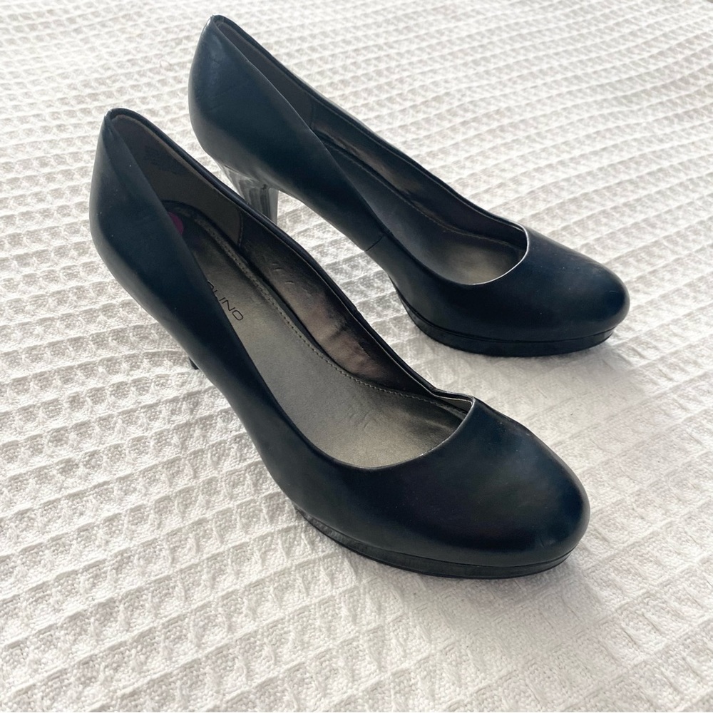 Bandolino Classic Black Platform Round Toe Heels size 8.5